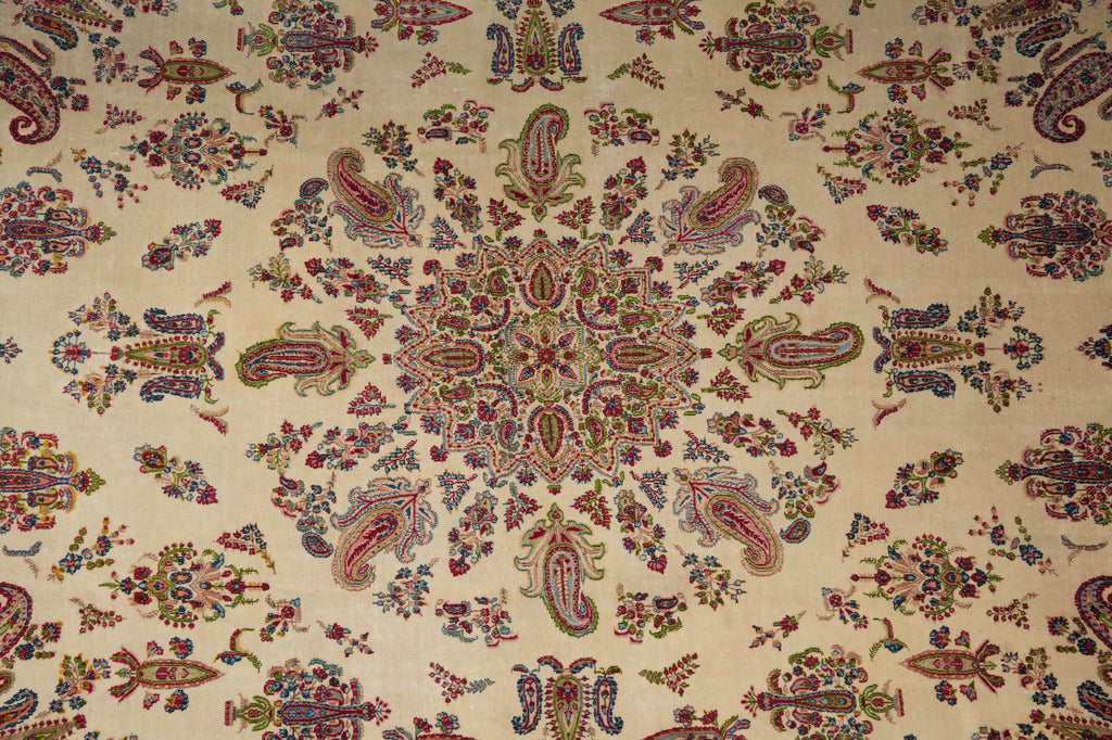 9.8 x 14 Authentic Semi-Antique Persian Kerman Rug Estate Carpet #F-3181