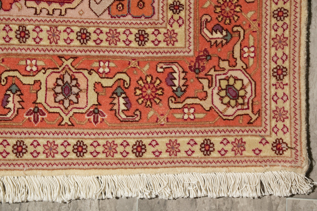 3.6 x 5 Authentic Persian Tabriz Rug Fine quality 400 KPSI Geometric #F-4232