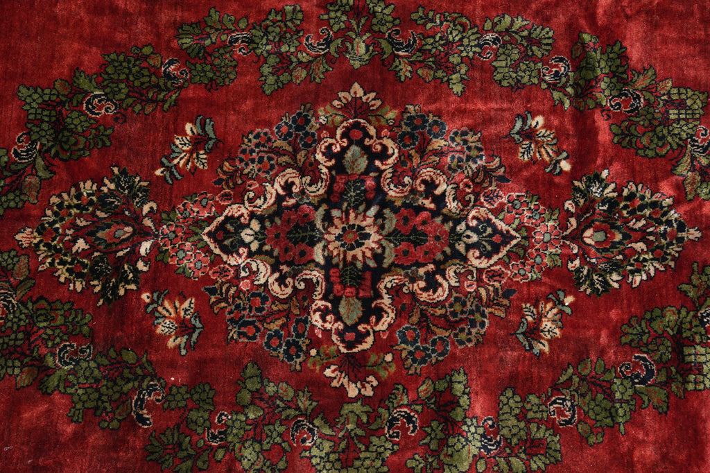 13 x 19 Persian Sarouk Kerman Rug Open Field 1960's Iran #F-4506