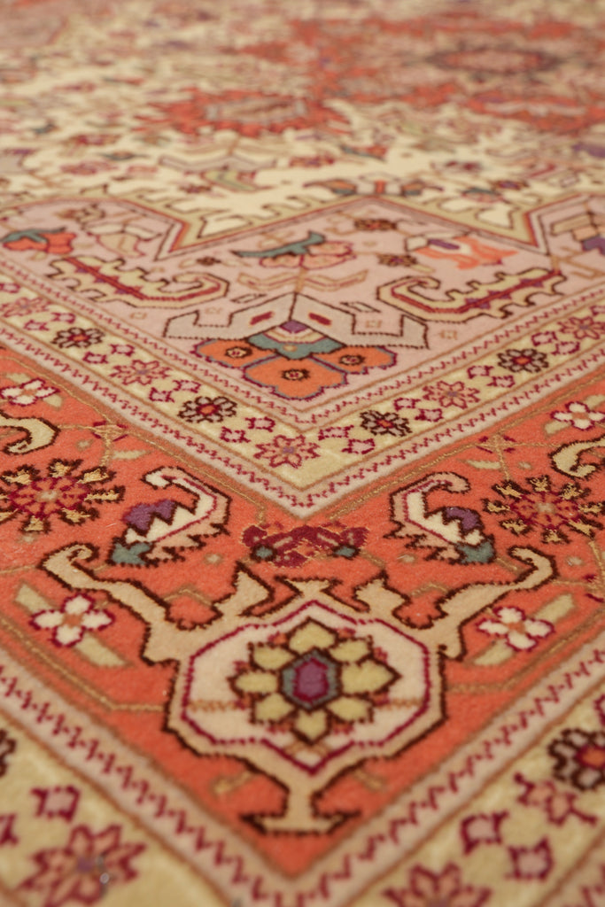 3.6 x 5 Authentic Persian Tabriz Rug Fine quality 400 KPSI Geometric #F-4232