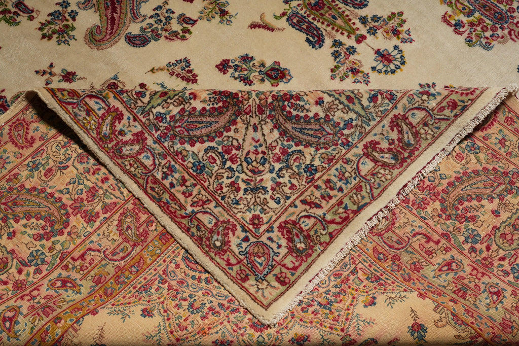 9.8 x 14 Authentic Semi-Antique Persian Kerman Rug Estate Carpet #F-3181