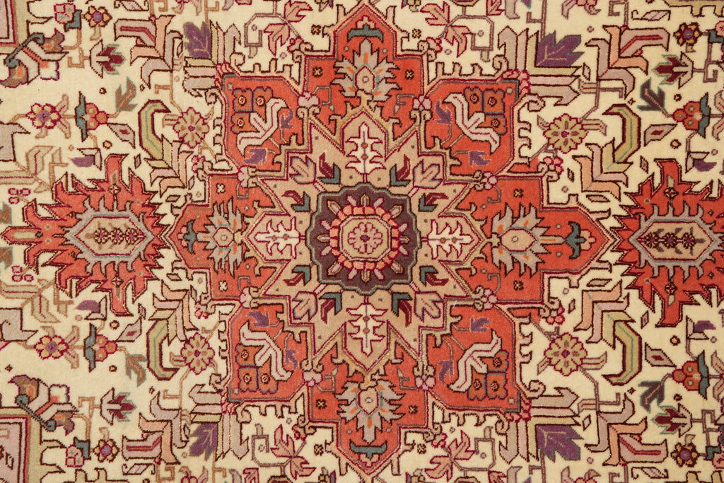3.6 x 5 Authentic Persian Tabriz Rug Fine quality 400 KPSI Geometric #F-4232