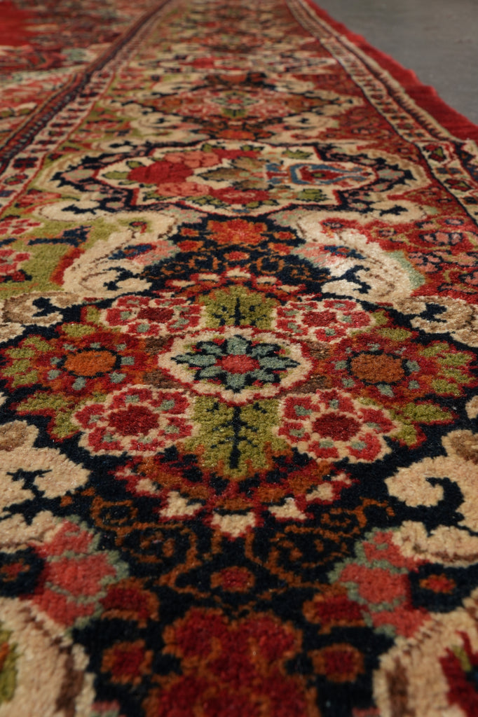 13 x 19 Persian Sarouk Kerman Rug Open Field 1960's Iran #F-4506