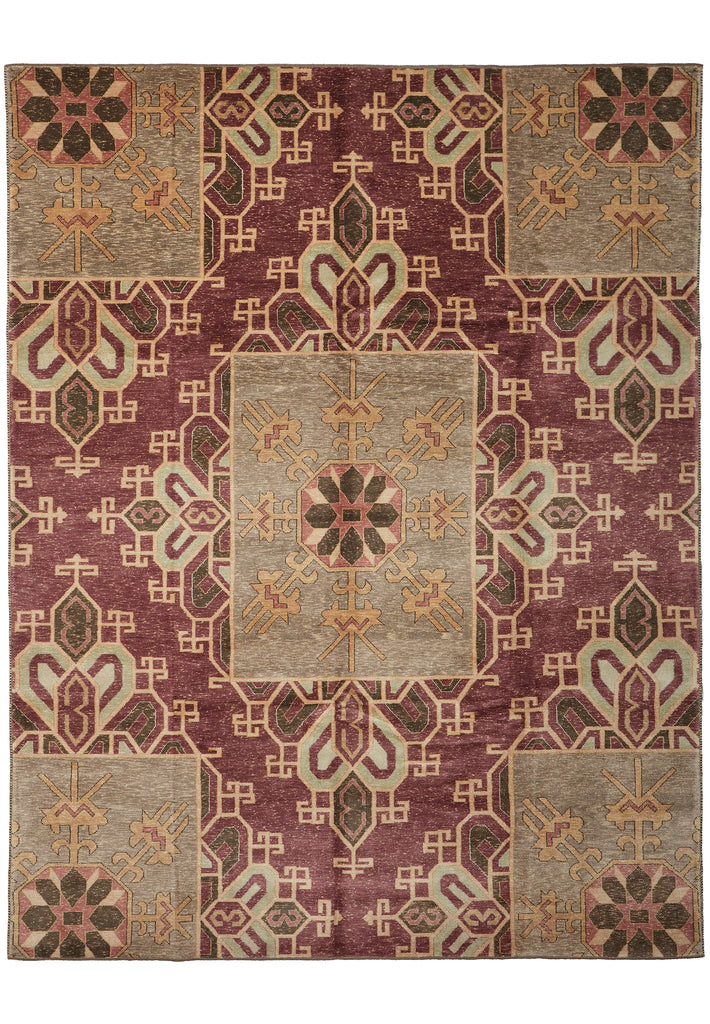 7.8 x 9.9 Burgundy Mamlook Rug #PIX-19746