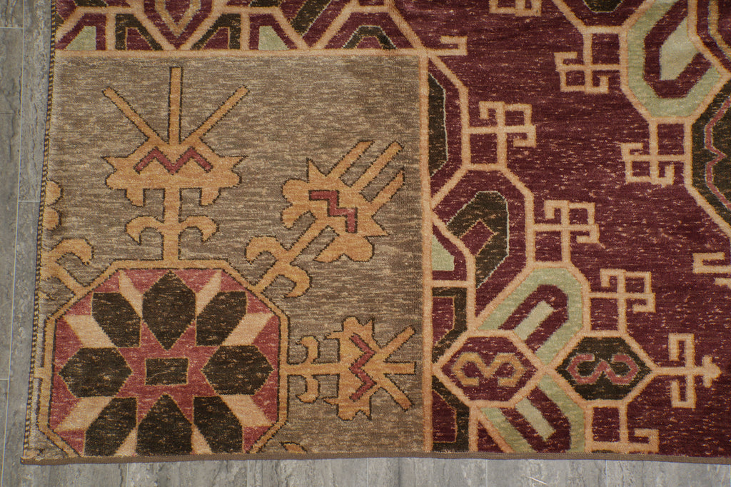 7.8 x 9.9 Burgundy Mamlook Rug #PIX-19746