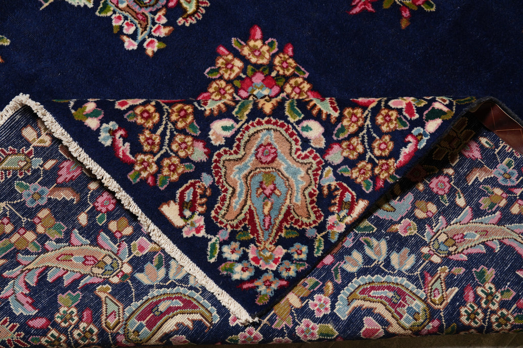 9.8 x 13.5 Persian Kerman Rug Blue #F-4507