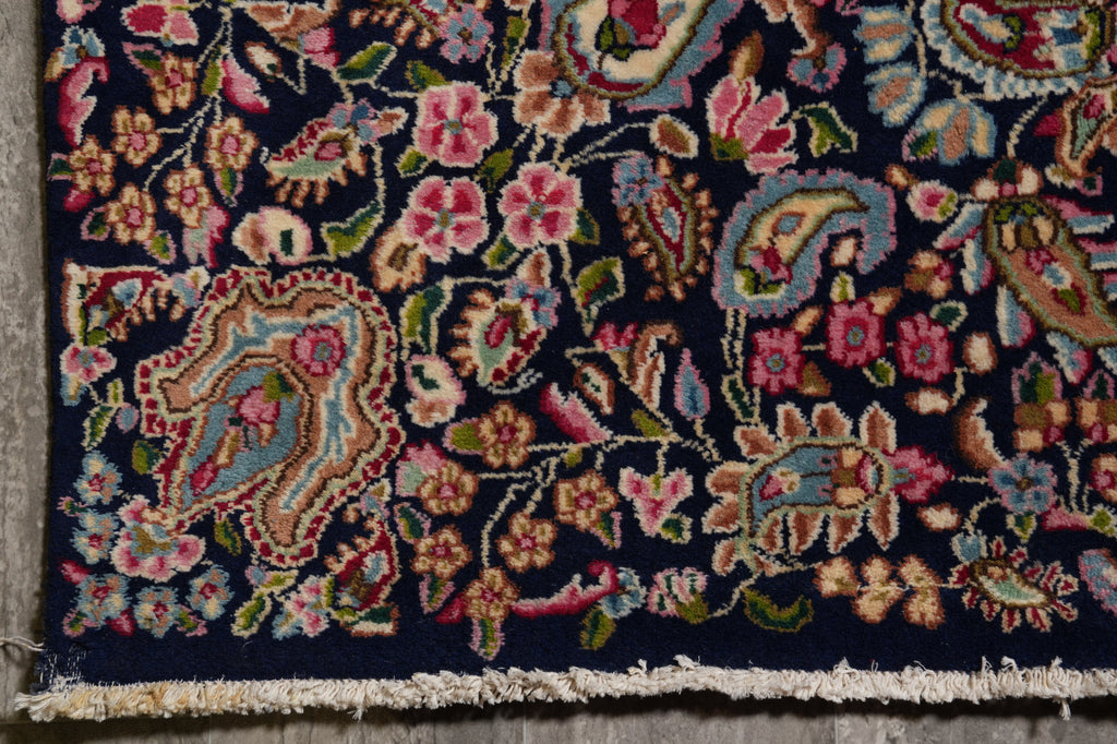 9.8 x 13.5 Persian Kerman Rug Blue #F-4507