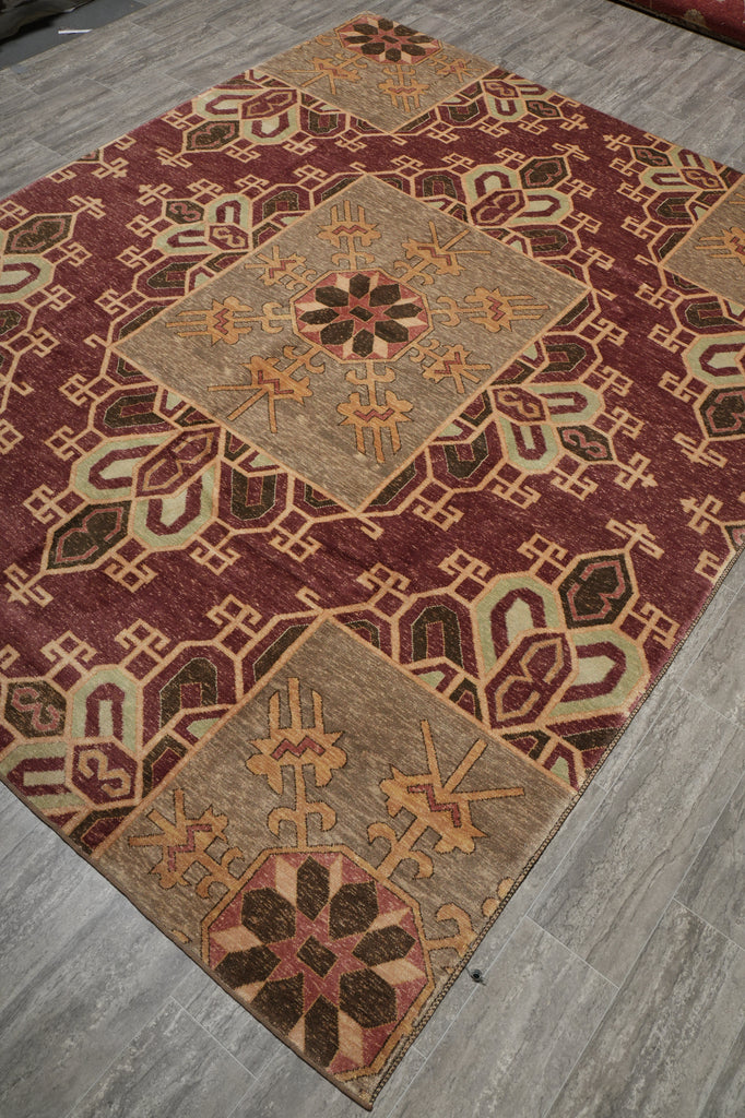 7.8 x 9.9 Burgundy Mamlook Rug #PIX-19746