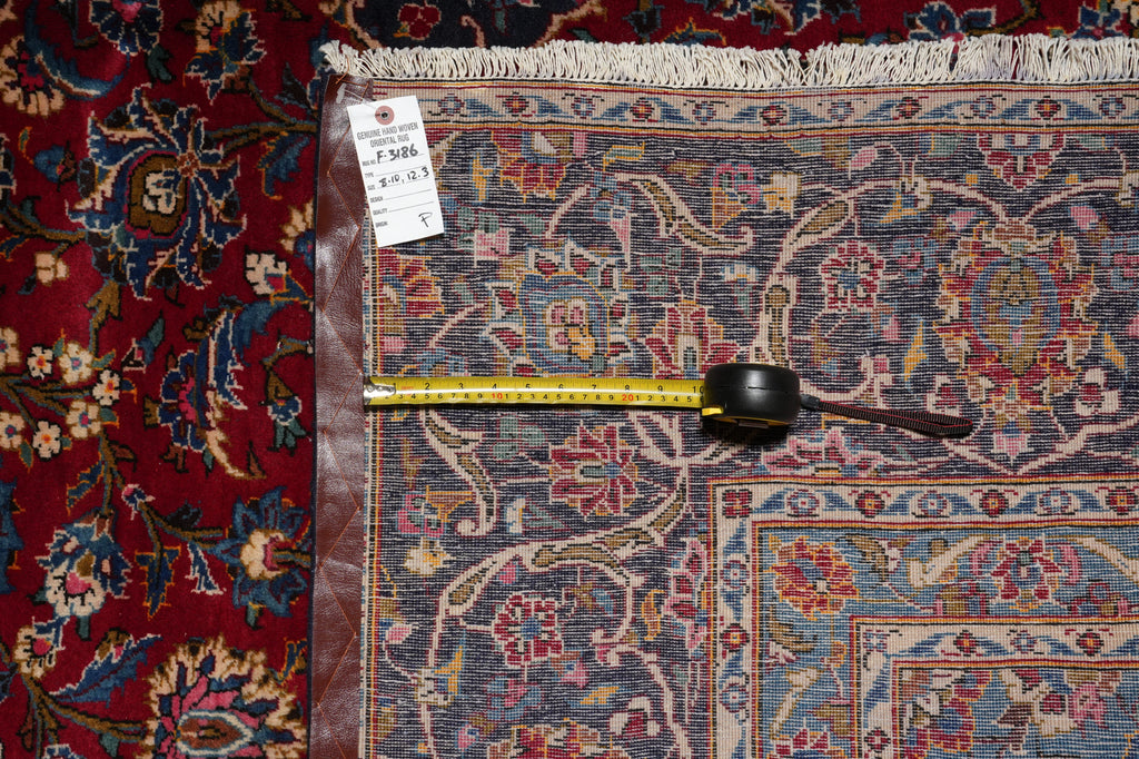 9 x 12.3 Traditional Persian Kashan Classic Rug #F-3186