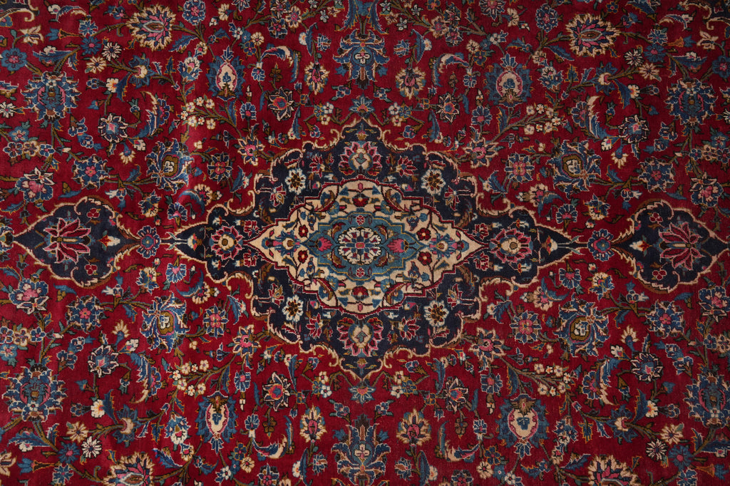 9 x 12.3 Traditional Persian Kashan Classic Rug #F-3186