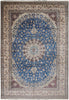 Load image into Gallery viewer, 13 x 19.4 Authentic Persian Blue Nain Rug Wool and Silk