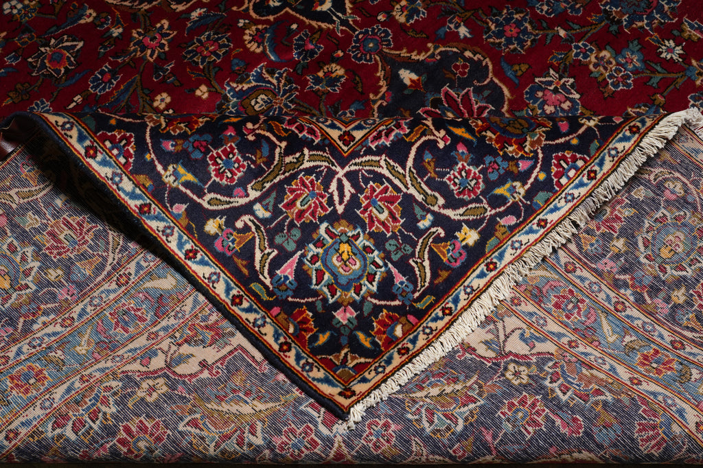 9 x 12.3 Traditional Persian Kashan Classic Rug #F-3186