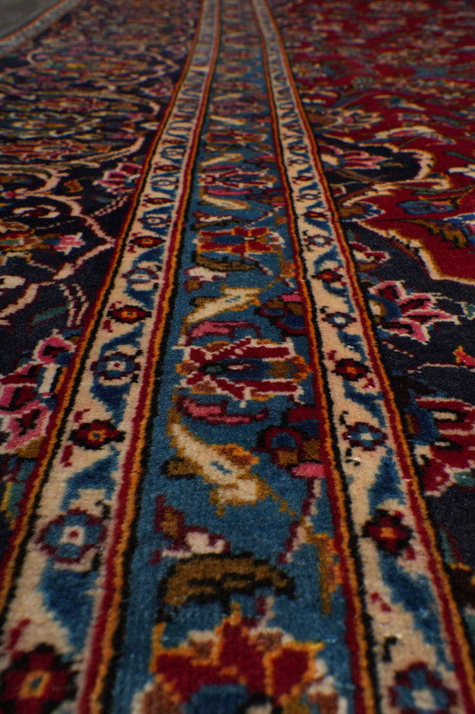 9 x 12.3 Traditional Persian Kashan Classic Rug #F-3186