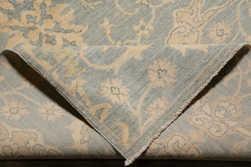 9 x 12 Light Blue Neutrals Handmade Chobi Rug #F-4234