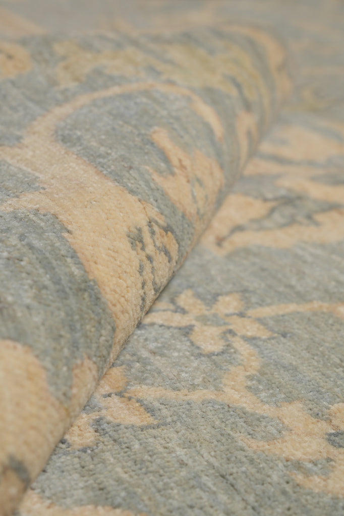 9 x 12 Light Blue Neutrals Handmade Chobi Rug #F-4234