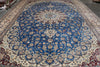 Load image into Gallery viewer, 13 x 19.4 Authentic Persian Blue Nain Rug Wool and Silk #PIX-12613