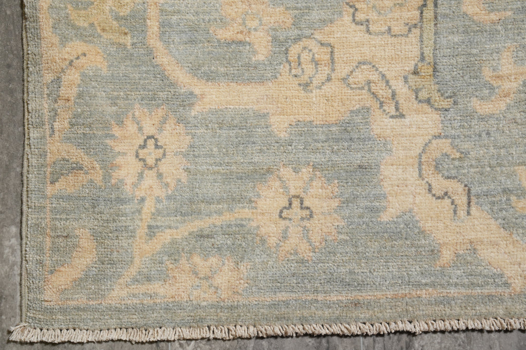 9 x 12 Light Blue Neutrals Handmade Chobi Rug #F-4234