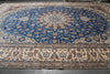 Load image into Gallery viewer, 13 x 19.4 Authentic Persian Blue Nain Rug Wool and Silk