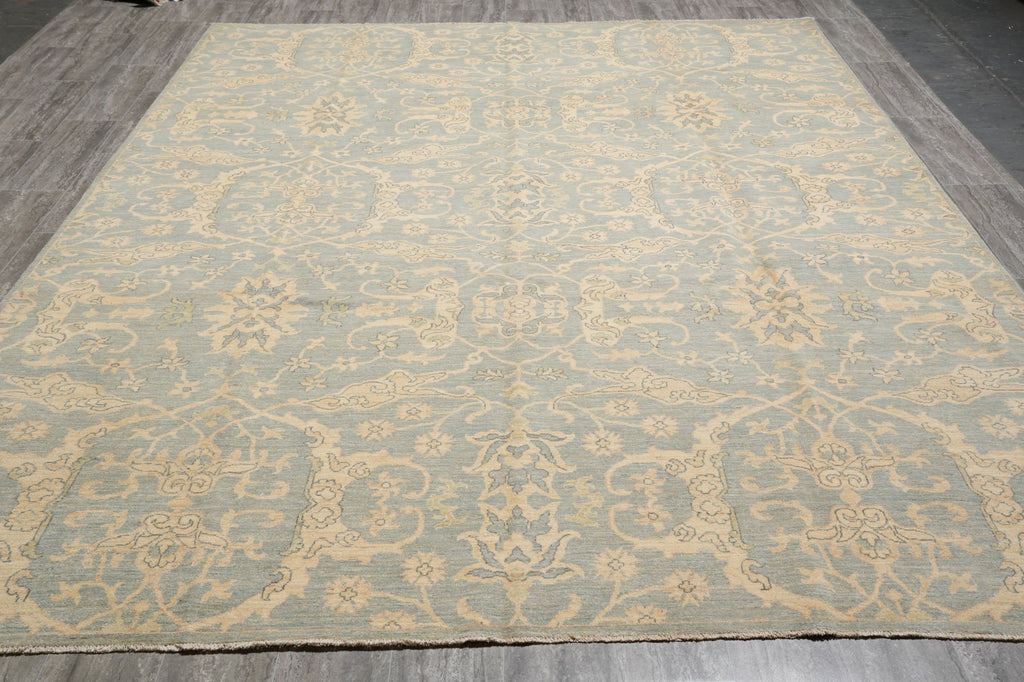 9 x 12 Light Blue Neutrals Handmade Chobi Rug #F-4234
