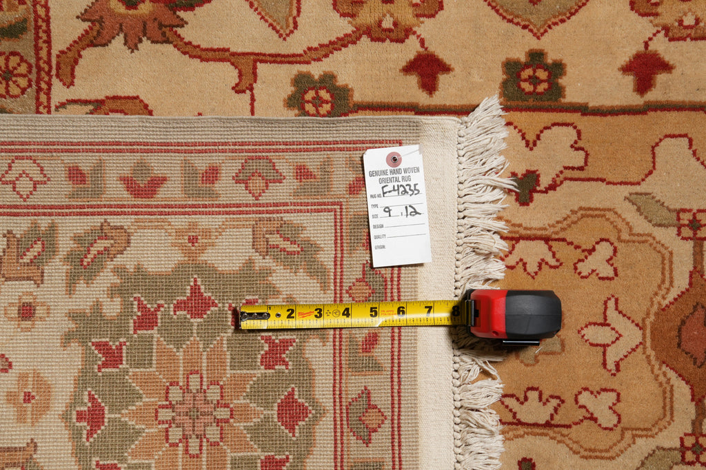 9 x 12 New Chobi Handmade Pakistan Rug Beige Gold #F-4235