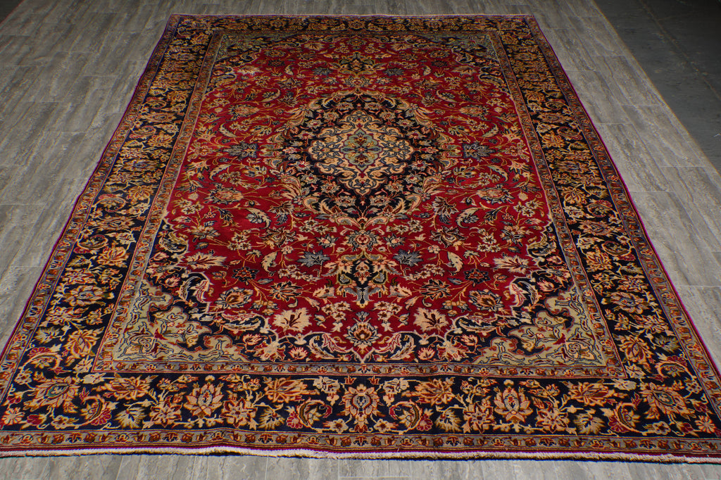7.5 x 11 Persian Najaf Rug Iran Traditional Najaf Esfahan Wool Carpet #F-3185