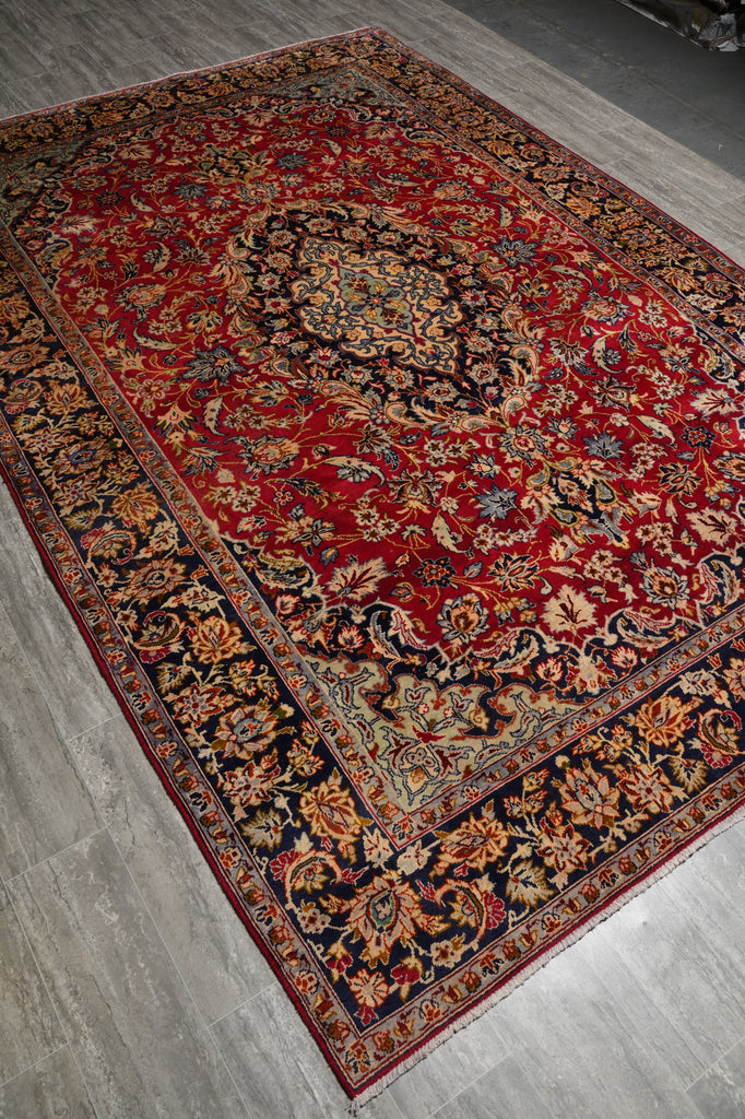 7.5 x 11 Persian Najaf Rug Iran Traditional Najaf Esfahan Wool Carpet #F-3185