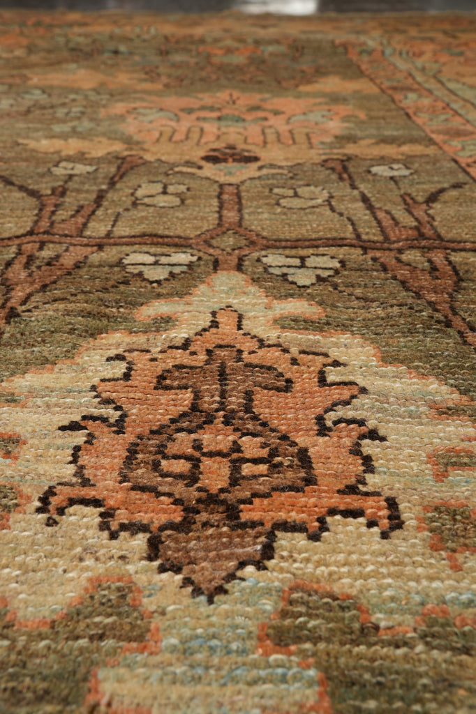 13 x 16.7 Oushak Large Rug Green Perfect Condition #PIX-6887