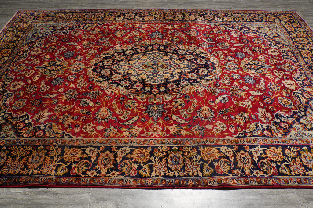 7.5 x 11 Persian Najaf Rug Iran Traditional Najaf Esfahan Wool Carpet #F-3185