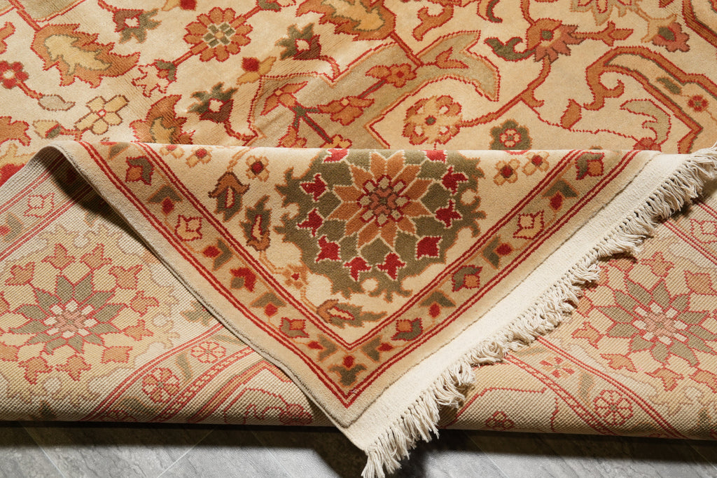 9 x 12 New Chobi Handmade Pakistan Rug Beige Gold #F-4235