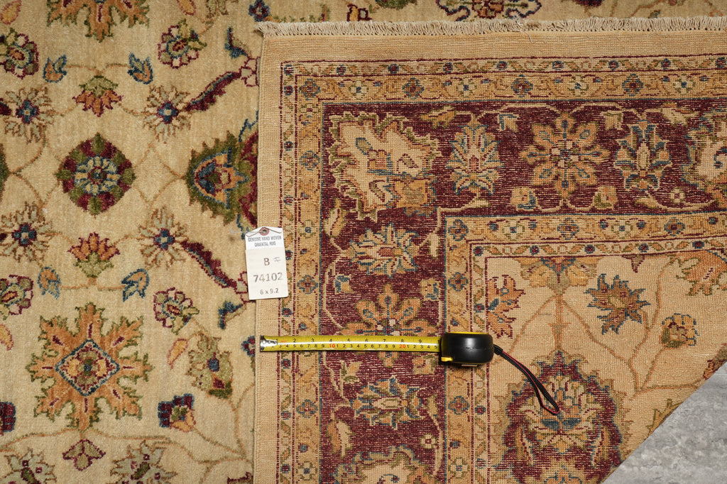 6 x 9 Beatiful Quality Hand-Knotted Chobi Agra Rug #B-74102