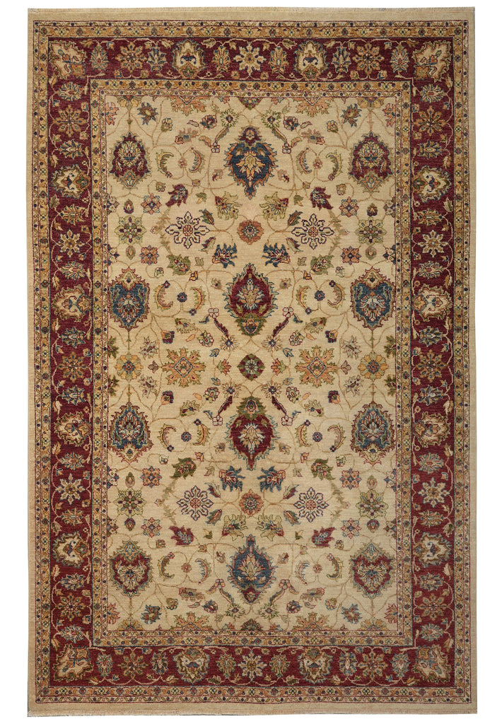 6 x 9 Beatiful Quality Hand-Knotted Chobi Agra Rug #B-74102
