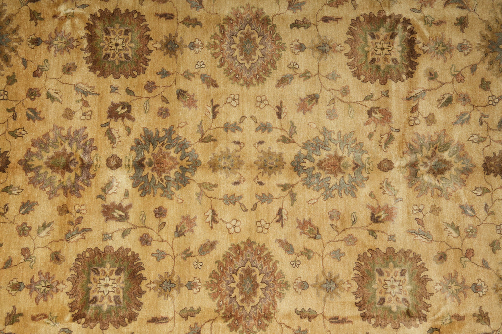 8 x 10.3 New Handmade Agra Rug Natural Wool #F-6523