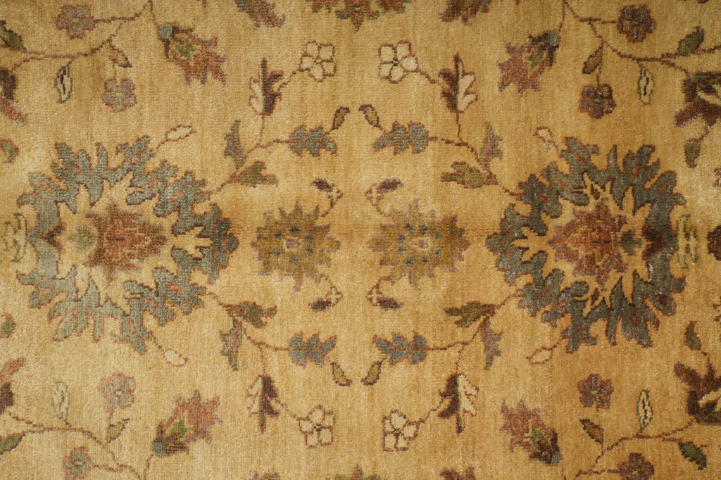 8 x 10.3 New Handmade Agra Rug Natural Wool #F-6523