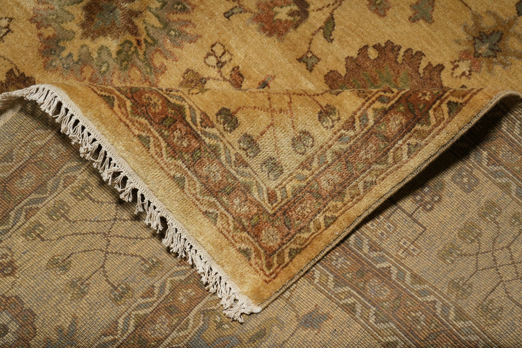8 x 10.3 New Handmade Agra Rug Natural Wool #F-6523