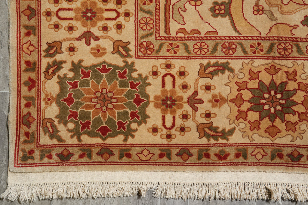 9 x 12 New Chobi Handmade Pakistan Rug Beige Gold #F-4235