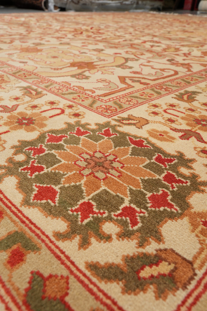 9 x 12 New Chobi Handmade Pakistan Rug Beige Gold #F-4235