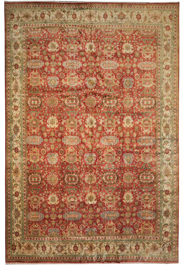14 x 19.5 Large Beautiful Oversize Handmade Agra Rug