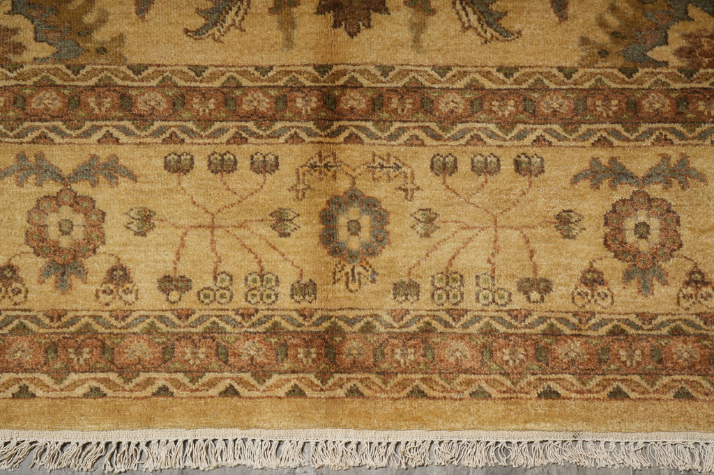 8 x 10.3 New Handmade Agra Rug Natural Wool #F-6523