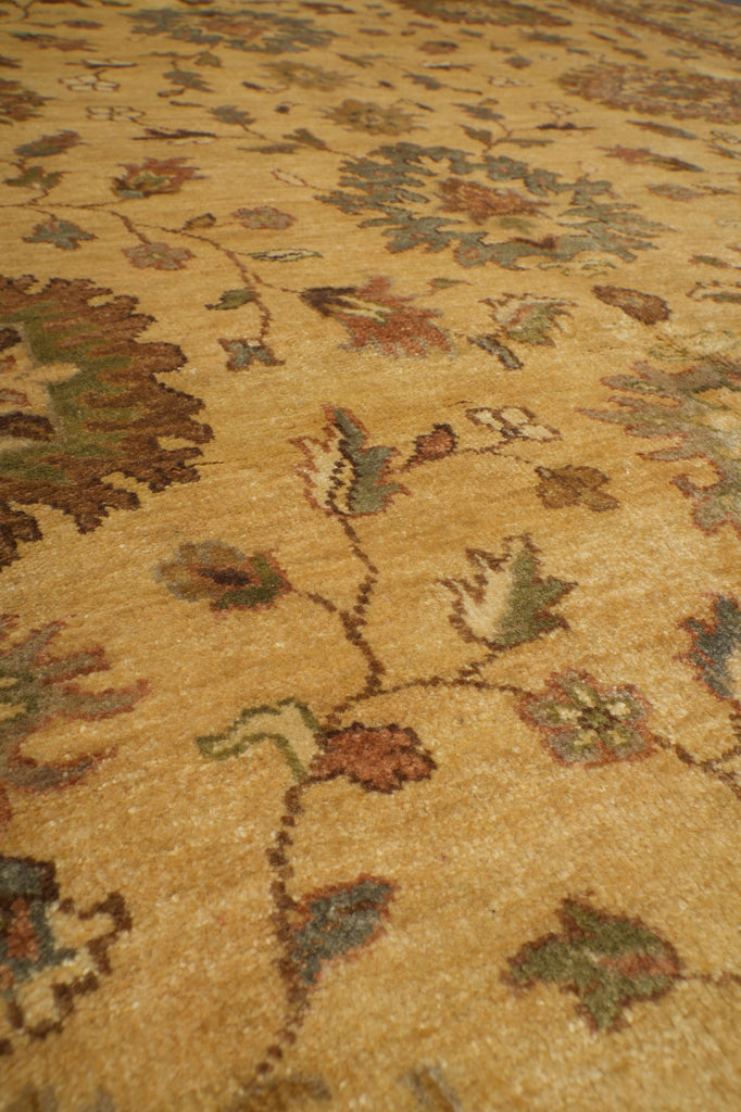 8 x 10.3 New Handmade Agra Rug Natural Wool #F-6523