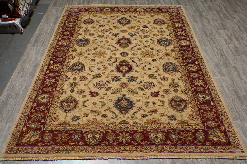 6 x 9 Beatiful Quality Hand-Knotted Chobi Agra Rug #B-74102