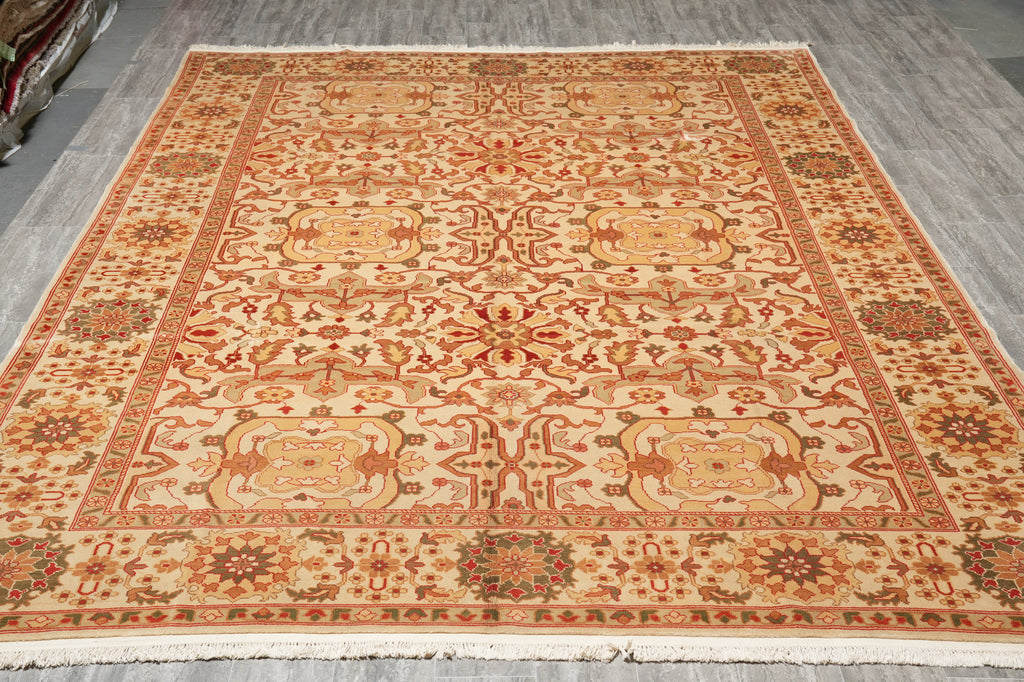 9 x 12 New Chobi Handmade Pakistan Rug Beige Gold #F-4235