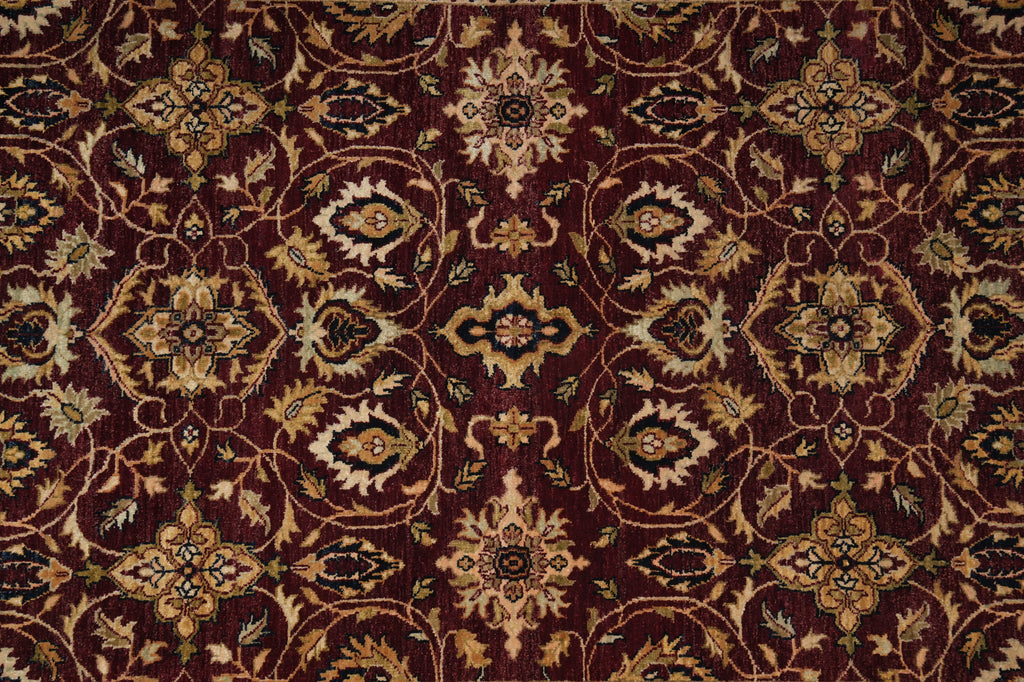 6 x 9 Rich Burgundy Quality Natural Silky Wool Hand-Knotted Zigler Chobi Rug #B-73624