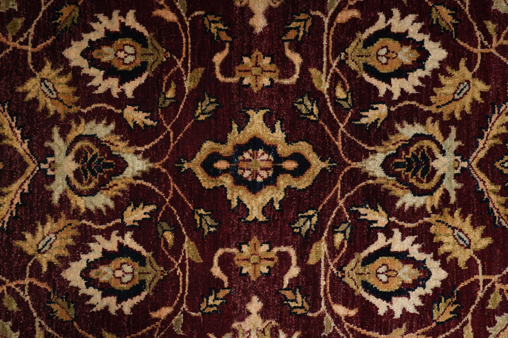 6 x 9 Rich Burgundy Quality Natural Silky Wool Hand-Knotted Zigler Chobi Rug #B-73624