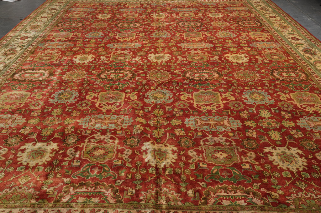 14 x 19.5 Large Beautiful Oversize Handmade Agra Rug #PIX-16197