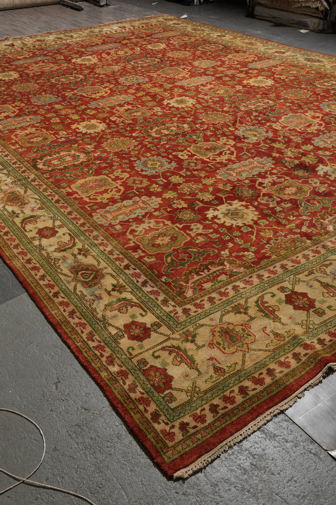 14 x 19.5 Large Beautiful Oversize Handmade Agra Rug #PIX-16197