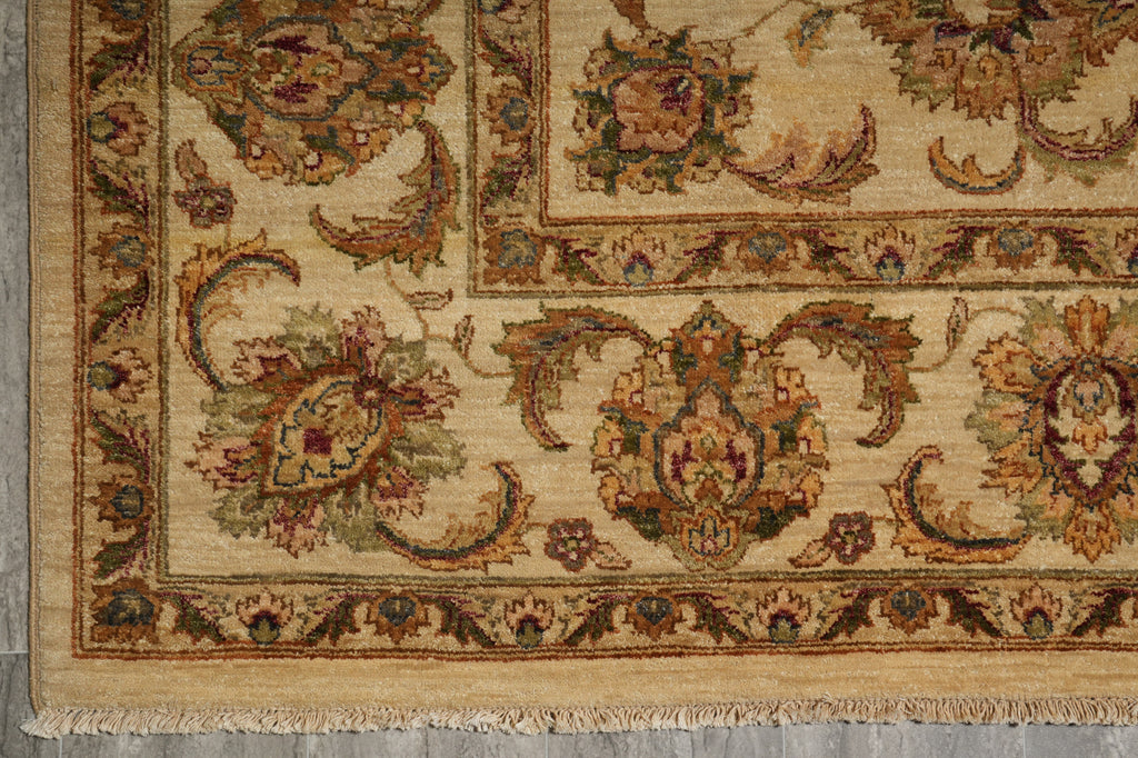 8 x 10 Neutral Beige Gold Dense Natural Wool Rug #B-72525