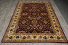 Load image into Gallery viewer, 6 x 9 Rich Burgundy Quality Natural Silky Wool Hand-Knotted Zigler Chobi Rug #B-73624