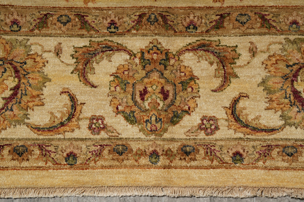 8 x 10 Neutral Beige Gold Dense Natural Wool Rug #B-72525