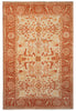 Load image into Gallery viewer, Decorative rug with intricate patterns in red and beige colors