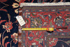 Load image into Gallery viewer, 6.9 x 10 Navy Blue Fine Persian Sarouk Lilihan Rug 72723